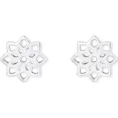 s.Oliver Ohrstecker für Damen, Sterling Silber 925, Blume s.Oliver Silber