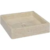 vidaXL Waschbecken Creme 40x40x10 cm Marmor