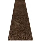 Rugsx Teppich, Läufer SOFFI shaggy 5cm braun - in die Küche, Halle, Korridor 80x200 cm