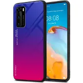Cadorabo TPU 2 Farben Glas Cover
