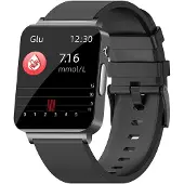 INF Smartwatch mit EKG, Puls, Blutsauerstoff, Schlafmonitor Schwarz
