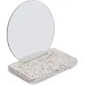 Humdakin Make-up Spiegel Terrazzo Red Beige mit Halter
