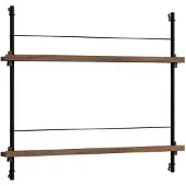 MOEBE - Magazine Shelving 65 Regal Smoked Oak/Black