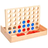 vidaXL Vier gewinnt Spiel 24x15x4 cm Massivholz
