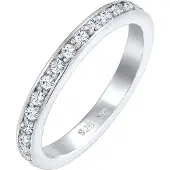 Elli Ring Glamourös Kristalle 925 Sterling Silber Elli Weiß