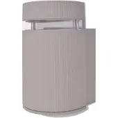 vidaXL Outdoor halbzylindrische Wandleuchte grau Aluminium