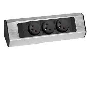 Bachmann CASIA 2 3x FR Steckdose UTE (932.001) Edelstahl-Optik, kurz