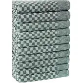 Hermia Concept , Lola - Green, Küchenhandtuch-Set (10-teilig), 80 % BAUMWOLLE / 20 % POLYESTER, Grün, 40 x 60 cm