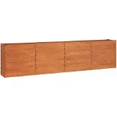 vidaXL Hochbeet Rostig 320x40x77 cm Cortenstahl