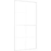 vidaXL Schiebetür ESG Glas und Aluminium 102,5x205 cm Weiß