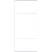 vidaXL Schiebetür ESG-Mattglas und Aluminium 90x205 cm Weiß
