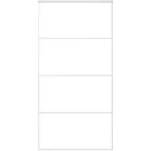 vidaXL Schiebetür ESG Glas und Aluminium mattiert 102,5x205 cm Weiß