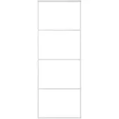 vidaXL Schiebetür ESG-Mattglas und Aluminium 76x205 cm Weiß
