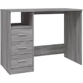 vidaXL Schreibtisch mit Schubladen Grau Sonoma 102x50x76 cm