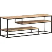 vidaXL TV-Schrank 130x30x45 cm Raues Mangoholz