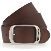 Tamaris Ledergürtel "Carmen Silver", Damen, Gr. 95, braun, Rindsleder, unifarben, Gürtel Ledergürtel, aus Rindsleder, mit Doppelschließe, 4 cm breit