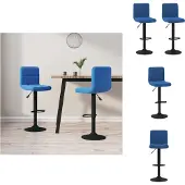 vidaXL Barhocker 2 Stk. Blau Samt - Barhocker