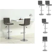 vidaXL Barhocker 2 Stk. Dunkelgrau Samt - Barhocker