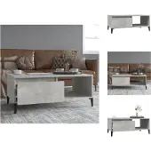 vidaXL Couchtisch Betongrau 90x50x36,5 cm Holzwerkstoff