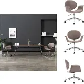vidaXL Drehbarer Bürostuhl Taupe Stoff - Bürostühle