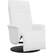 vidaXL Relaxsessel mit Fußteil Weiß Kunstleder