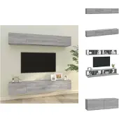 vidaXL TV-Wandschränke 4 Stk. Grau Sonoma 100x30x30 cm - TV-Möbel