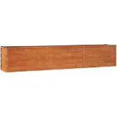 vidaXL Hochbeet Rostig 240x40x45 cm Cortenstahl