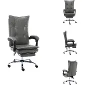 vidaXL Bürostuhl Anthrazit Kunstleder - Bürostühle