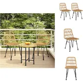 vidaXL Gartenstühle 2 Stk. 48x62x84 cm PE-Rattan - Gartenstühle