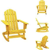 vidaXL Adirondack-Schaukelstuhl Massivholz Tanne Gelb - Gartenstühle