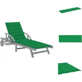 vidaXL Sonnenliege mit Auflage Akazie Massivholz - Sonnenliegen
