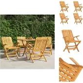 vidaXL Gartenstühle 4 Stk. Klappbar 61x67x90 cm Massivholz Teak - Gartenstühle
