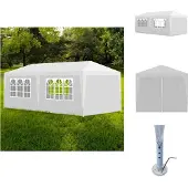 vidaXL Partyzelt 3x6 m Weiß - Pavillons & Partyzelte