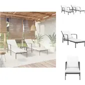 The Living Store Sonnenliegen 2 Stk. mit Tisch Poly Rattan Schwarz