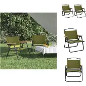 vidaXL Campingstühle 2 Stk. Grün 54x43x59 cm Oxford-Gewebe - Gartenstühle