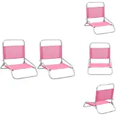 vidaXL Klappbare Strandstühle 2 Stk. Rosa Stoff - Gartenstühle