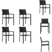 vidaXL Gartenstühle 4 Stk. Schwarz Kunststoff Rattan-Optik - Gartenstühle