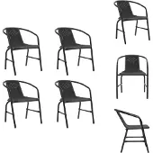 vidaXL Gartenstühle 4 Stk. Rattan-Optik Kunststoff und Stahl 110 kg - Gartenstühle