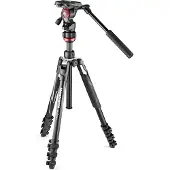 Manfrotto Befree Live Aluminium Lever-Lock Dreibeinstativ-Kit Schwarz mit 2W Kopf