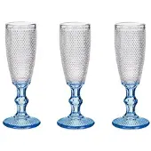 Vivalto Champagnerglaser Serie Monaco - 6x blauer Boden 180 ml