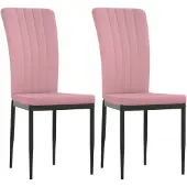 vidaXL Esszimmerstühle 2 Stk. Rosa Samt