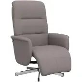 vidaXL Relaxsessel mit Fußteil Taupe Stoff