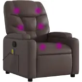 vidaXL Massagesessel Braun Kunstleder