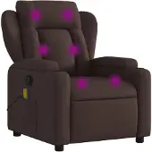 vidaXL Massagesessel Dunkelbraun Stoff