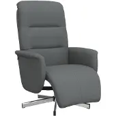 vidaXL Relaxsessel mit Fußteil Dunkelgrau Stoff