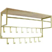 Loft42 Petri Garderobe – 15 Haken – Metall – Gold – 100 x 57 x 30