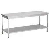 CombiSteel Arbeitstisch mit Grundboden aus Edelstahl 1900x700x900mm