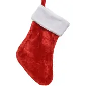 Décoris 1 Weihnachtsstrumpf 27x2x40cm zum Aufhängen Befüllen wiederverwendbar Nikolausstrumpf Nikolausstiefel Weihnachtsdeko Weihnachten Nikolaus