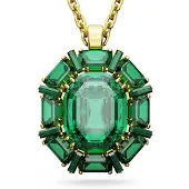 Swarovski Millenia Halskette Verschiedene Schliffe Grün Gold