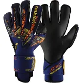 Reusch Attrakt Duo Evolution TW-Handschuhe Blau Gold Schwarz F4411 || Größe 10,5